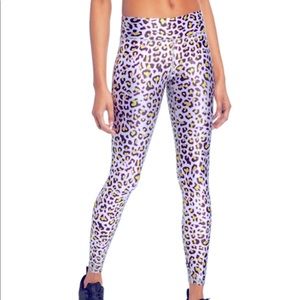 Metallic Cheetah Tall Band legging by Terez -Small